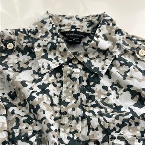 Moda International Camouflage Button-Up Shirt